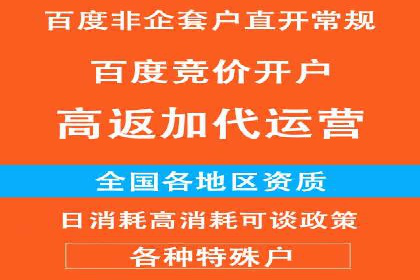 百度竞价个人开户案例分析